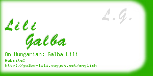 lili galba business card